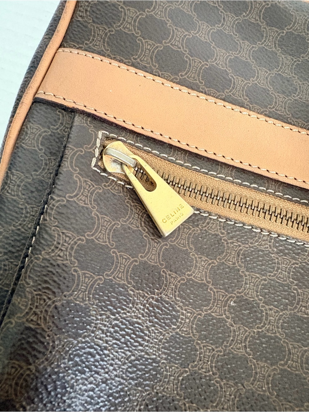 Celine Brown Patterned Leather Briefcase/laptop bag - Picture 16 of 16